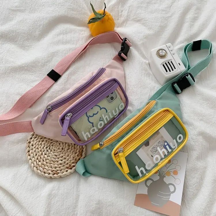 2021 Spring Summer New Sweet Lady Transparent Sport Canvas Contrast Color Chest Letter Crossbody Versatile Woman Waist Bag
2021 Spring Summer New Sweet Lady Transparent Sport Canvas Contrast Color Chest Letter Crossbody Versatile Woman Waist Bag