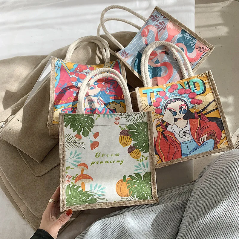 2021 Summer Things Fashion Large Jute Capacity Canvas Shopping Bag Korean Edition Fashion Women'S Hand Bag, Multi color
2021 Summer Things Fashion Large Jute Capacity Canvas Shopping Bag Korean Edition Fashion Women'S Hand Bag, Multi color