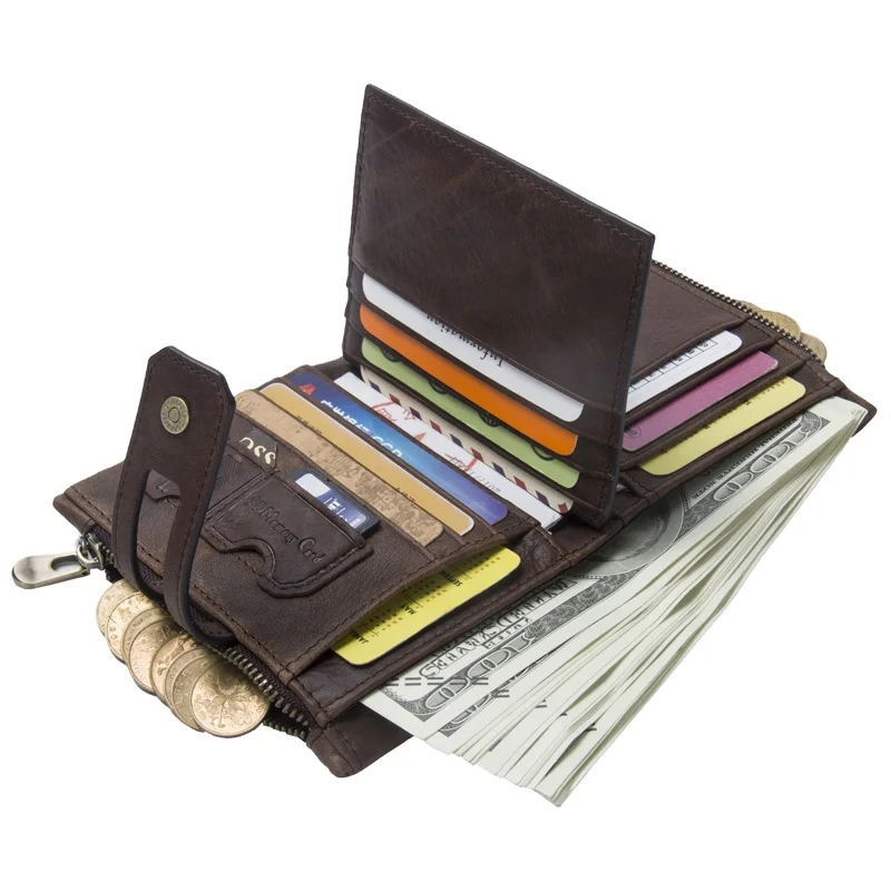 Factory customized Genuine Cowhide Leather short bifold mens wallet with coin pockets Male Card Holder Purse
Factory customized Genuine Cowhide Leather short bifold mens wallet with coin pockets Male Card Holder Purse