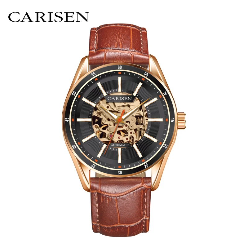 Carisen best automatic watch waterproof wholesale Wrist custom oem mechanical men luxury stainless steel oem leather watch
Carisen best automatic watch waterproof wholesale Wrist custom oem mechanical men luxury stainless steel oem leather watch