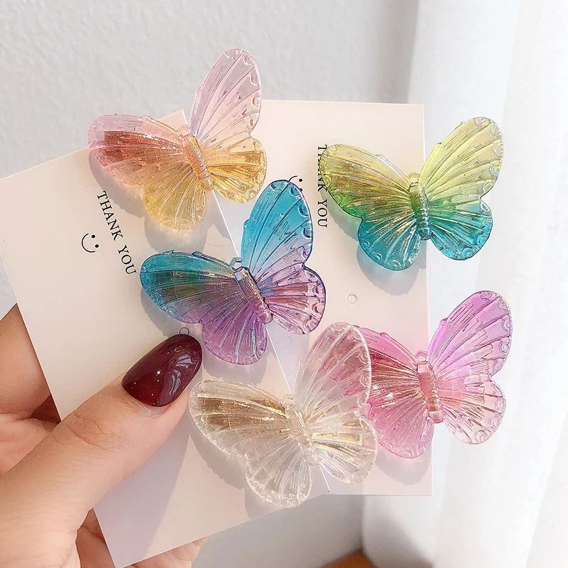 Girls colourful crystal acrylic acetate plastic metal butterfly hairclips for women kids
Girls colourful crystal acrylic acetate plastic metal butterfly hairclips for women kids