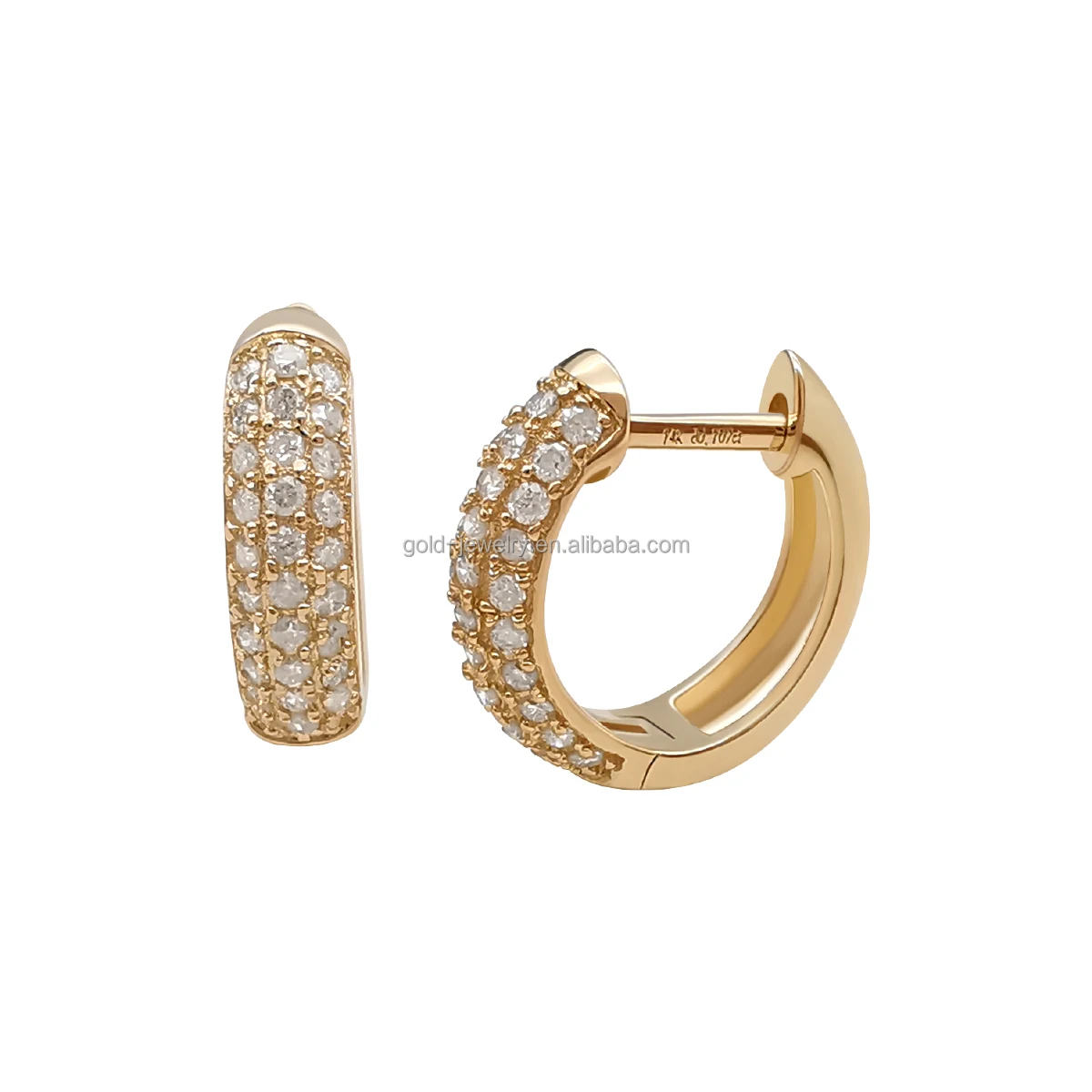 Fine Jewelry 14k Solid Yellow Gold Diamond Earrings Hoop Earring Women Jewelry Wholesale Pure Gold Earrings For Gift
Fine Jewelry 14k Solid Yellow Gold Diamond Earrings Hoop Earring Women Jewelry Wholesale Pure Gold Earrings For Gift