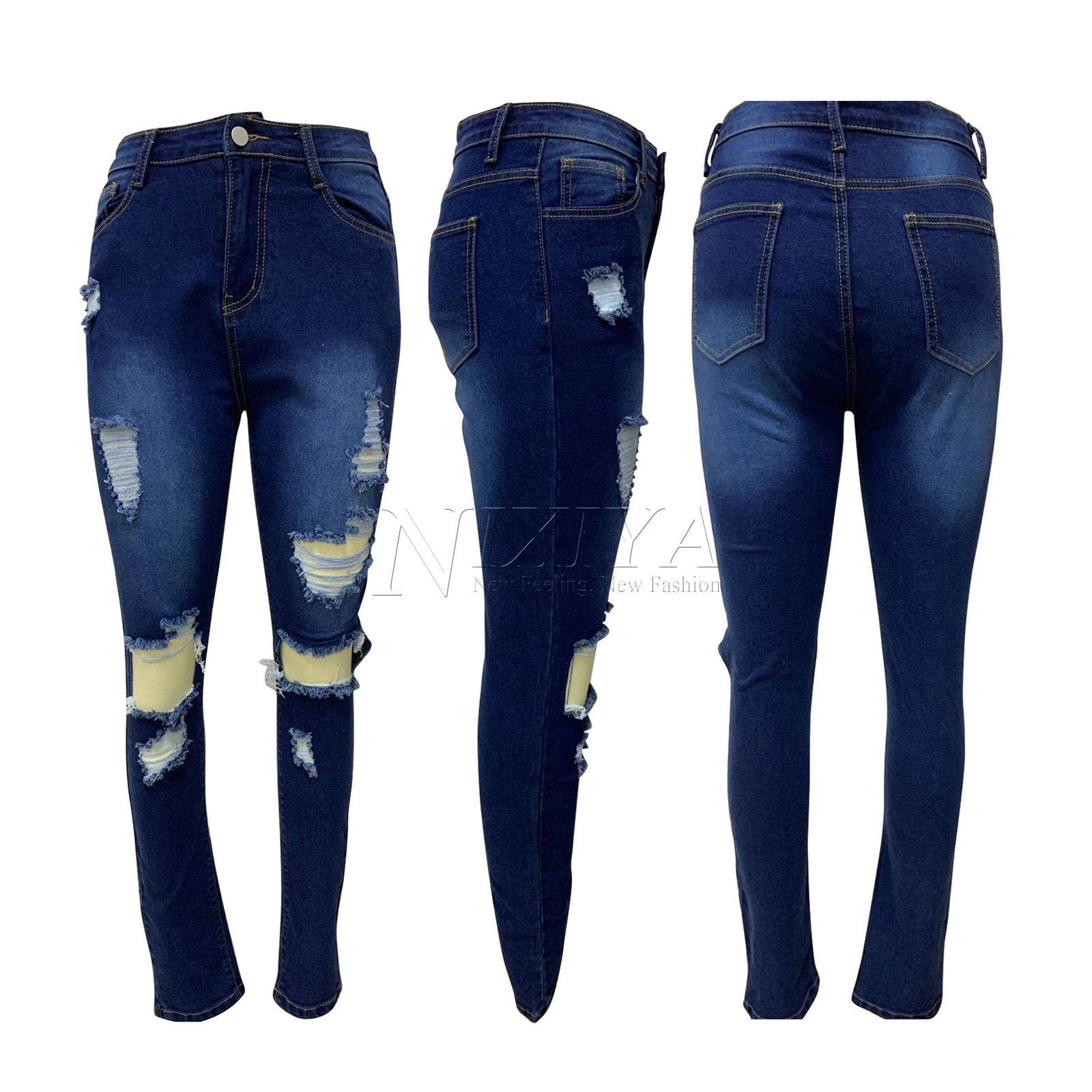 Women Slim Fit Jeans Fashion Solid Color Ripped Hole Tassel Stretch Mid-waist Denim Pencil Long Pants Trousers
Women Slim Fit Jeans Fashion Solid Color Ripped Hole Tassel Stretch Mid-waist Denim Pencil Long Pants Trousers