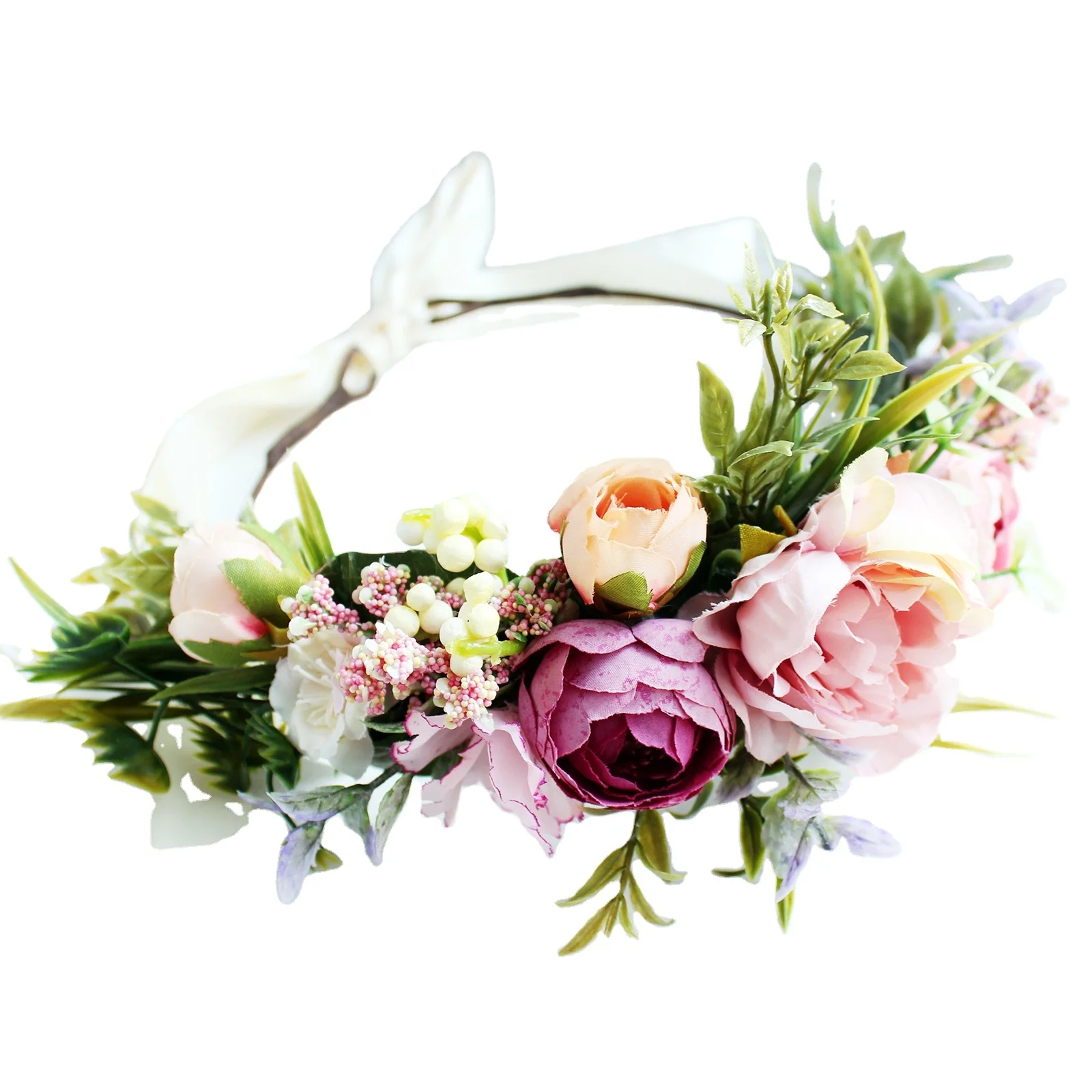 bohemian wedding flower crown