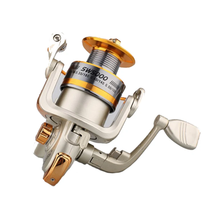 WEIHE 500-9000 series Distant Wheel Metal Spinning Fishing Reel 5.5:1 12 Bearing Balls Fishing Wheel Rotate the spool Fishing co, Golden
WEIHE 500-9000 series Distant Wheel Metal Spinning Fishing Reel 5.5:1 12 Bearing Balls Fishing Wheel Rotate the spool Fishing co, Golden