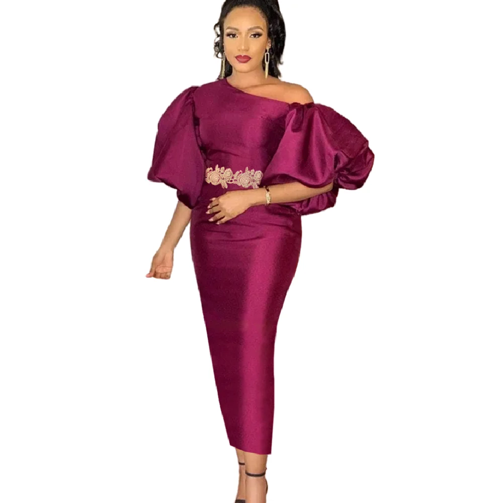 AM211125 New Luxury Embroider Evening Dresses Diagonal Shoulder Lantern Sleeve Split Bridesmaid Dresses Wedding Party Dress
AM211125 New Luxury Embroider Evening Dresses Diagonal Shoulder Lantern Sleeve Split Bridesmaid Dresses Wedding Party Dress