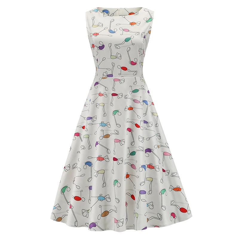 wholesale Women Ladies Summer Dresses O Neck Sleeveless Retro Print Gown Party Vintage Dress
wholesale Women Ladies Summer Dresses O Neck Sleeveless Retro Print Gown Party Vintage Dress