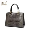 Qiwang Crocodile Vegan Genuine Leather Designer Woman Purses Handbag