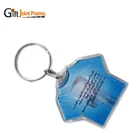Customized Design Printing T Shirt Shaped Plastic Acrylic Keychain