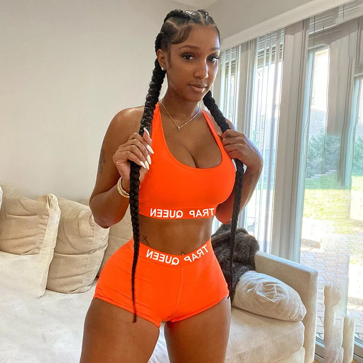 Sexy Letter Print U Neck Sleeveless Two Piece Pants Set Casual Short Pants Sets Womens 2021 Spring -YS, Pink,red,black,rose red,orange,blue
Sexy Letter Print U Neck Sleeveless Two Piece Pants Set Casual Short Pants Sets Womens 2021 Spring -YS, Pink,red,black,rose red,orange,blue