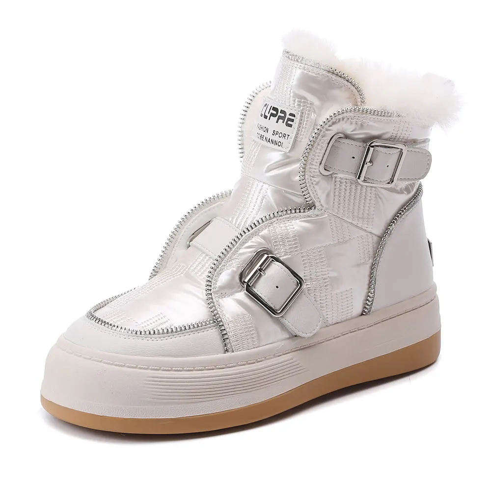 Snow boots women's winter 2021 new plush cotton shoes thickened student warm boots net red zipper thick bottom, Black silver beige
Snow boots women's winter 2021 new plush cotton shoes thickened student warm boots net red zipper thick bottom, Black silver beige