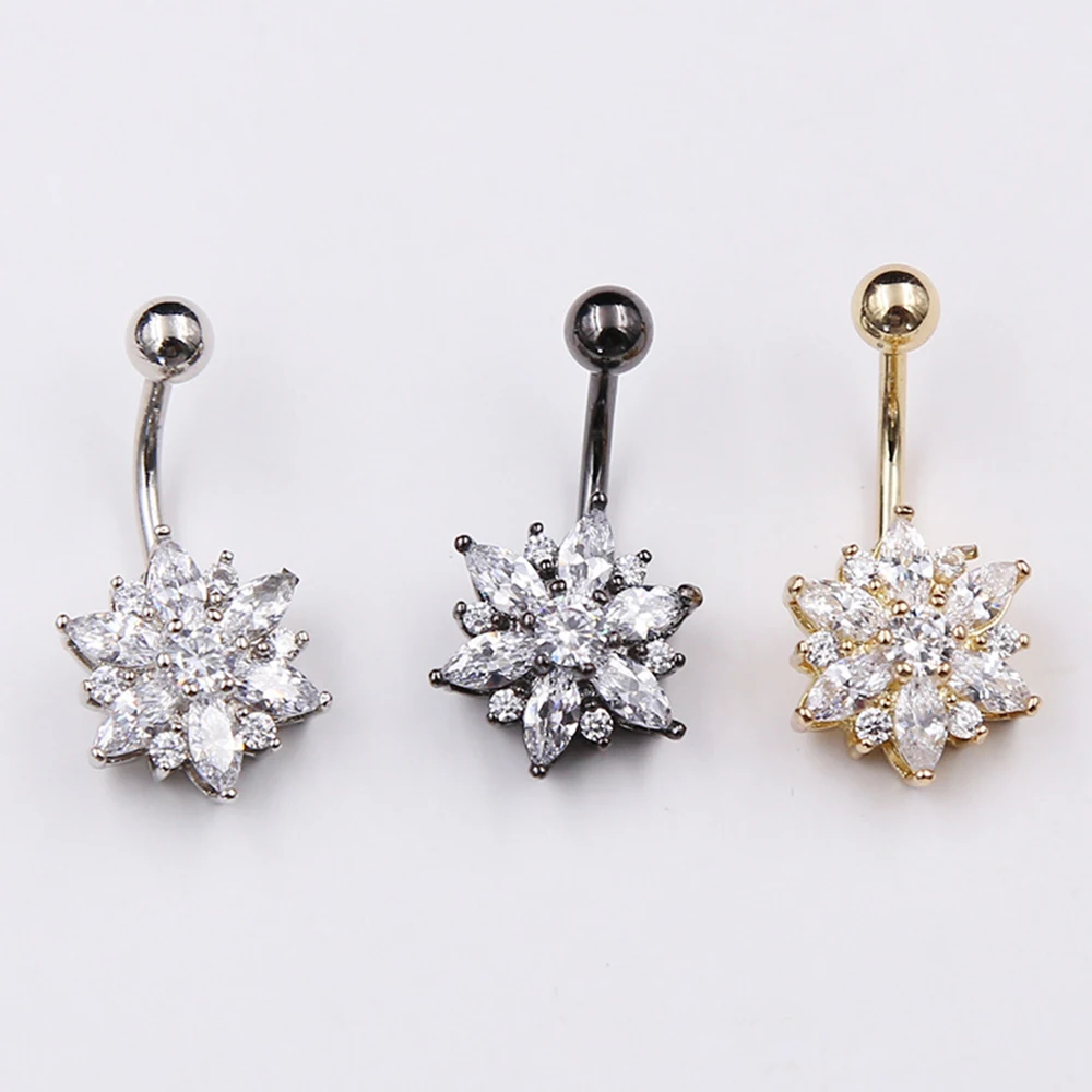 Popular Zircon Inlaid Flowerbelly Stainless Steel Custom Sexy And Stylish Belly Button Ring
Popular Zircon Inlaid Flowerbelly Stainless Steel Custom Sexy And Stylish Belly Button Ring