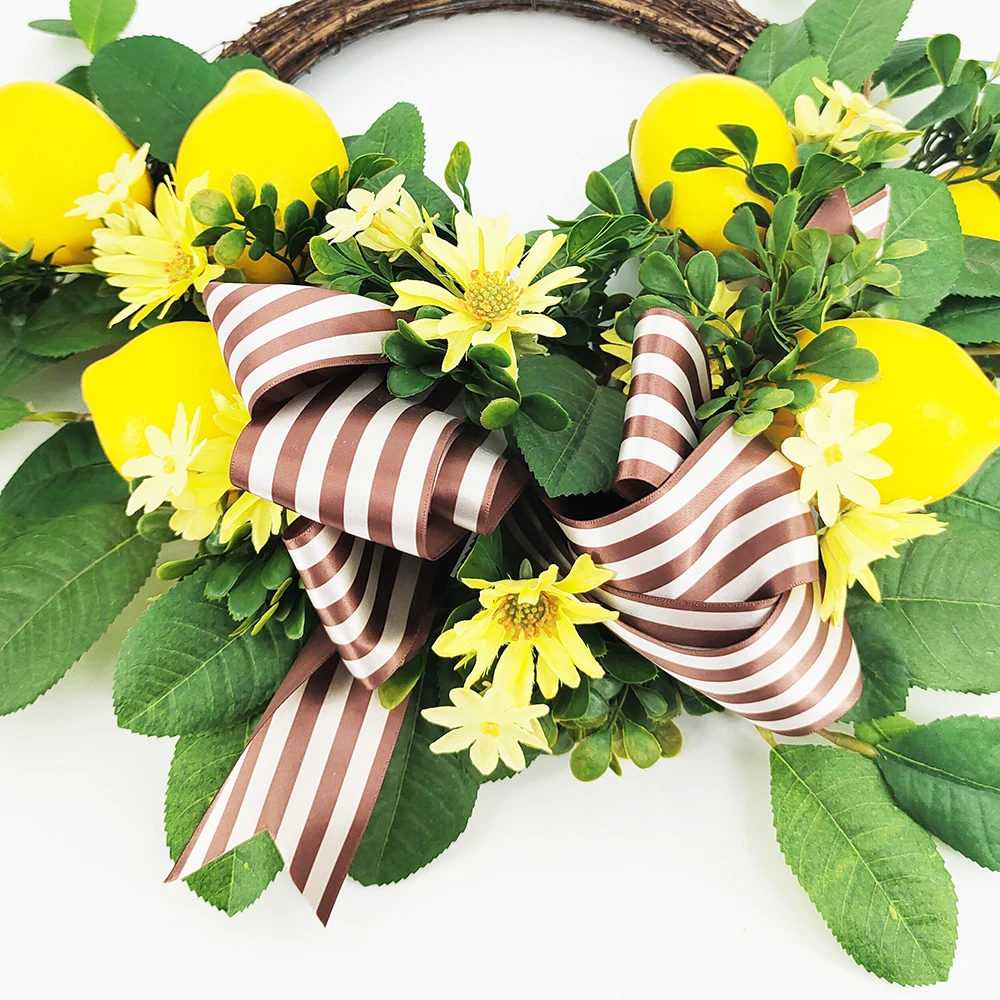 Home decoration 20 Inch Spring Fruit Wreath with Artificial Lemons and Daisy Flower Decorative Wreath for Front Door decor, Yellow,other customized...
Home decoration 20 Inch Spring Fruit Wreath with Artificial Lemons and Daisy Flower Decorative Wreath for Front Door decor, Yellow,other customized...