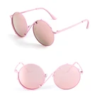 Wholesale Custom Logo Cartoon Polarized Shades Round Cute Kids Girls Sunglasses