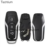 double battery clamp 3 button smart key shell Trunk button with blade for Ford