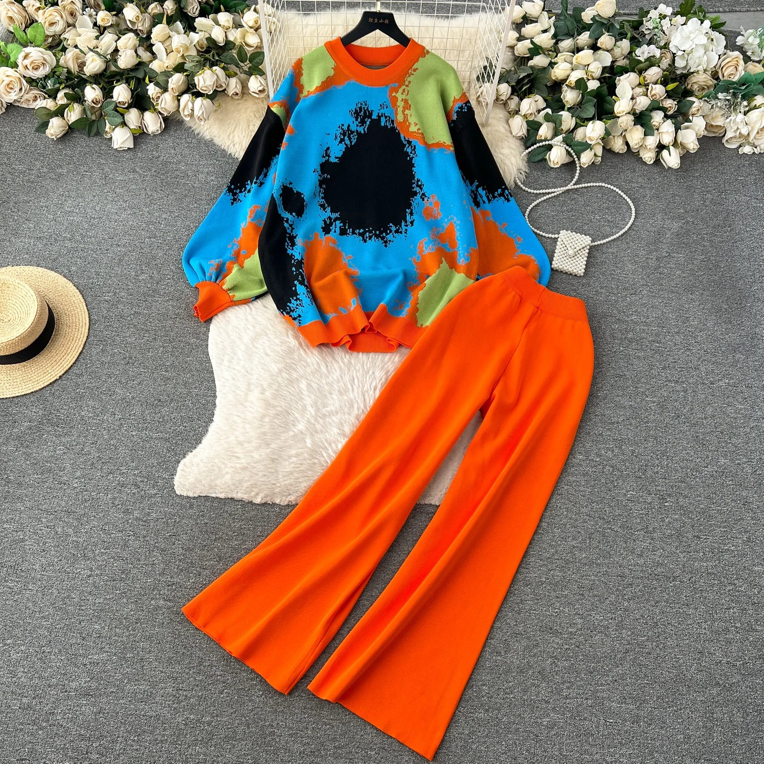 Casual Loose 2 Piece Set For Women Top And Printed Knitted Dress Set American Clothing Wholesale
Casual Loose 2 Piece Set For Women Top And Printed Knitted Dress Set American Clothing Wholesale