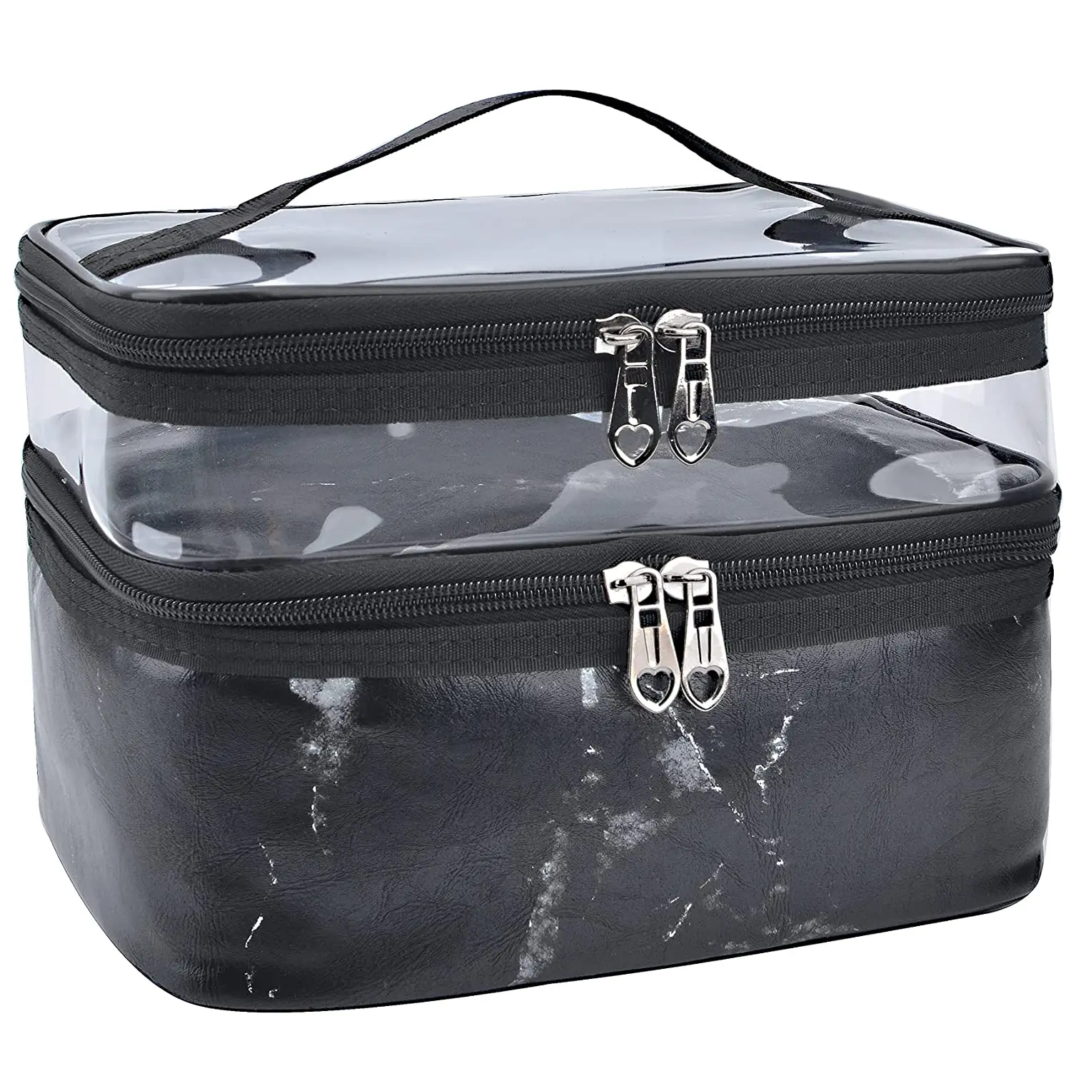 Cosmetic Bags Waterproof Women Marble Travel Makeup Train Case Organizer Black PU Leather Marble Makeup Organizers and Storage, As picture
Cosmetic Bags Waterproof Women Marble Travel Makeup Train Case Organizer Black PU Leather Marble Makeup Organizers and Storage, As picture