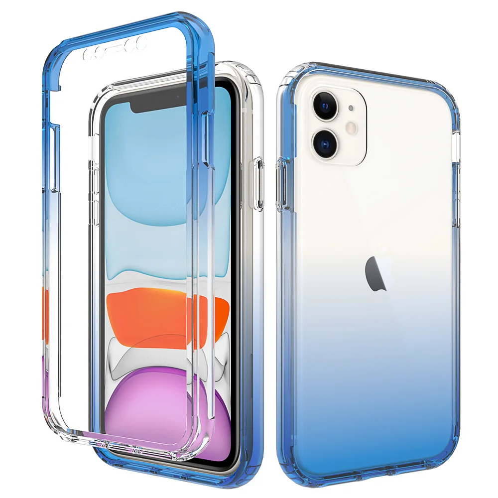 For iPhone 11 Soft Silicone Case, For iPhone 11 Pro Max Clear Gradient PC+TPU 2 IN 1 Cellphone Case For iPhone 11 Pro
For iPhone 11 Soft Silicone Case, For iPhone 11 Pro Max Clear Gradient PC+TPU 2 IN 1 Cellphone Case For iPhone 11 Pro