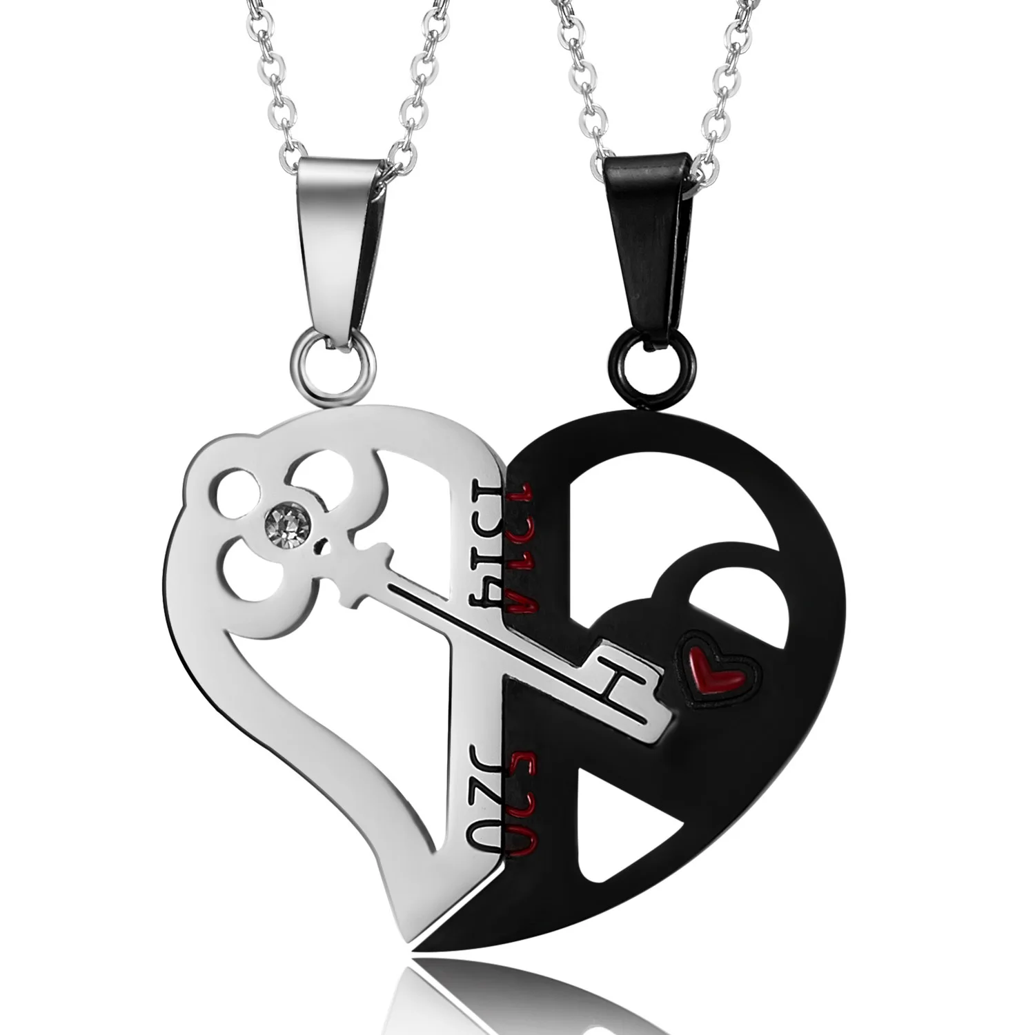 2 Piece Set Heart Couple Pendant Chain Necklace For Women Men Neck Chains Gift Friendship Gold Silver Color
2 Piece Set Heart Couple Pendant Chain Necklace For Women Men Neck Chains Gift Friendship Gold Silver Color