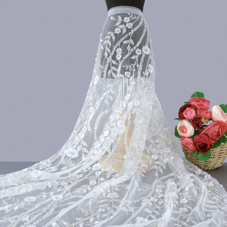 MX850 2021 Good Quality Heavy Beaded Bridal Lace White Lace Beaded Fabric Wedding For Women Dress
MX850 2021 Good Quality Heavy Beaded Bridal Lace White Lace Beaded Fabric Wedding For Women Dress