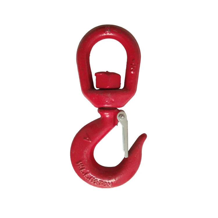 Rigging Hardware S-322 Drop Forged Chain Swivel Hoist Hook With Latches