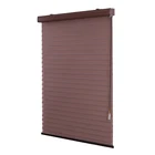 Horizontal Electric Motorized Polyester Fabric Shangri-la Shade Triple roller blinds For Window