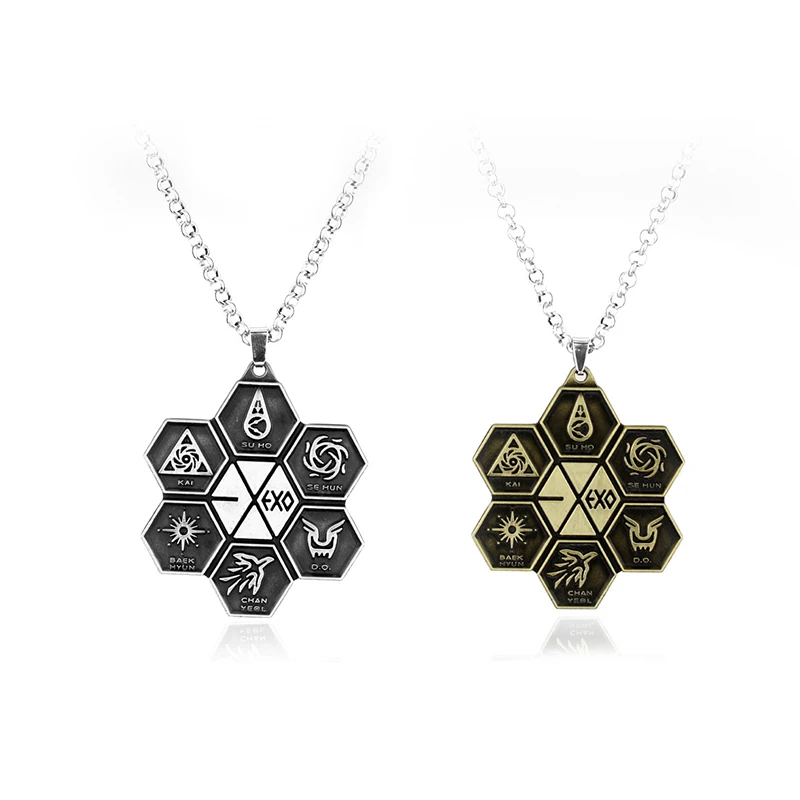 

Popular KPOP Star Jewelry EXO Logo Pendant KRIS KAI XIUMIN Fans Gift Necklace