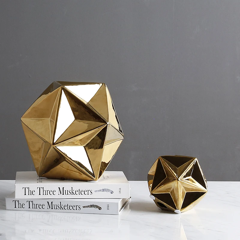 Home Decoration Manufacturer Luxury Pieces French Ceramic Art Polyhedron House Ornament Home Decor, Gold
Home Decoration Manufacturer Luxury Pieces French Ceramic Art Polyhedron House Ornament Home Decor, Gold