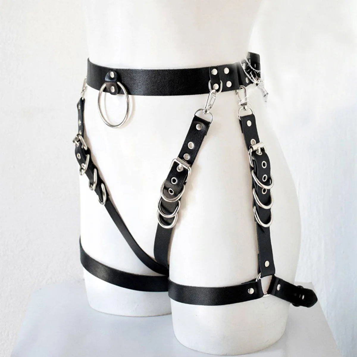 Women's Leg Harness Caged Thigh Holster Garters Harajuku Waist Gothic Rings Belt for Rave Outfits
Women's Leg Harness Caged Thigh Holster Garters Harajuku Waist Gothic Rings Belt for Rave Outfits