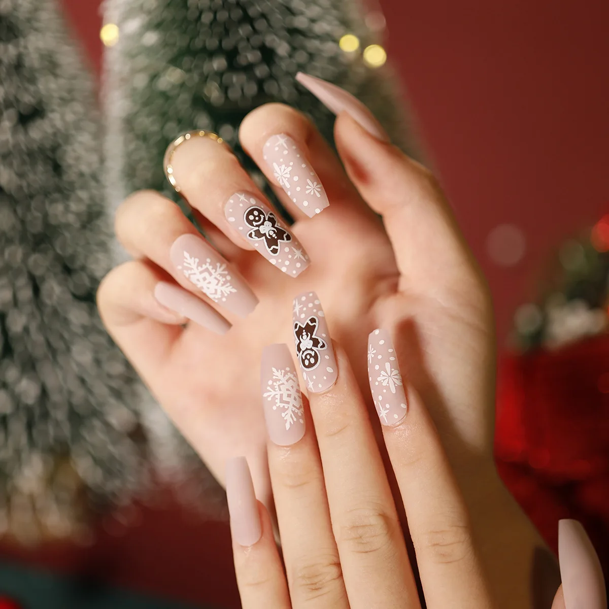 New Year Christmas Gift Pink Sweet Heart Full Cover Artificial Fingernails Snowman False Nails DIY Nail Kit
New Year Christmas Gift Pink Sweet Heart Full Cover Artificial Fingernails Snowman False Nails DIY Nail Kit