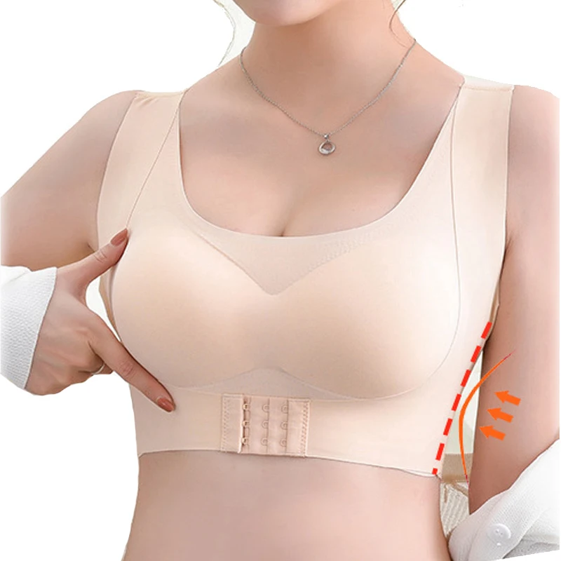 4089 Women postural correction front closure push up bra seamless adjustable posture corrector bra, Black, skin
4089 Women postural correction front closure push up bra seamless adjustable posture corrector bra, Black, skin