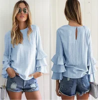 Back Button Hollow Out Blouses Sexy Autumn Thin Long Fold Sleeve Women Blouse Plus Size Women Shirts
Back Button Hollow Out Blouses Sexy Autumn Thin Long Fold Sleeve Women Blouse Plus Size Women Shirts