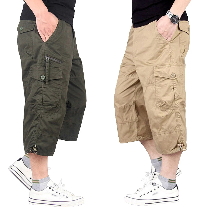 

Men's Shorts Belted Messenger Cargo Short Big and Tall Sizes Bermuda Pants, Khaki/army green/gray/black