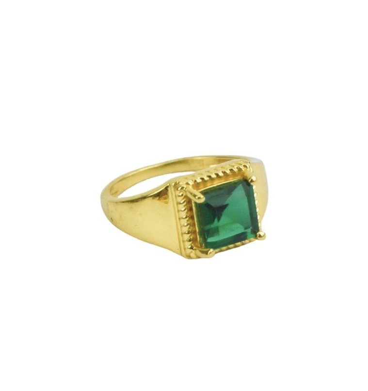Tarnish Free Jewelry Chunky Green Stone Ring Stainless Steel Gold Emerald Turquoise Ring For Women and Men, Gold,rose gold,black and silver
Tarnish Free Jewelry Chunky Green Stone Ring Stainless Steel Gold Emerald Turquoise Ring For Women and Men, Gold,rose gold,black and silver