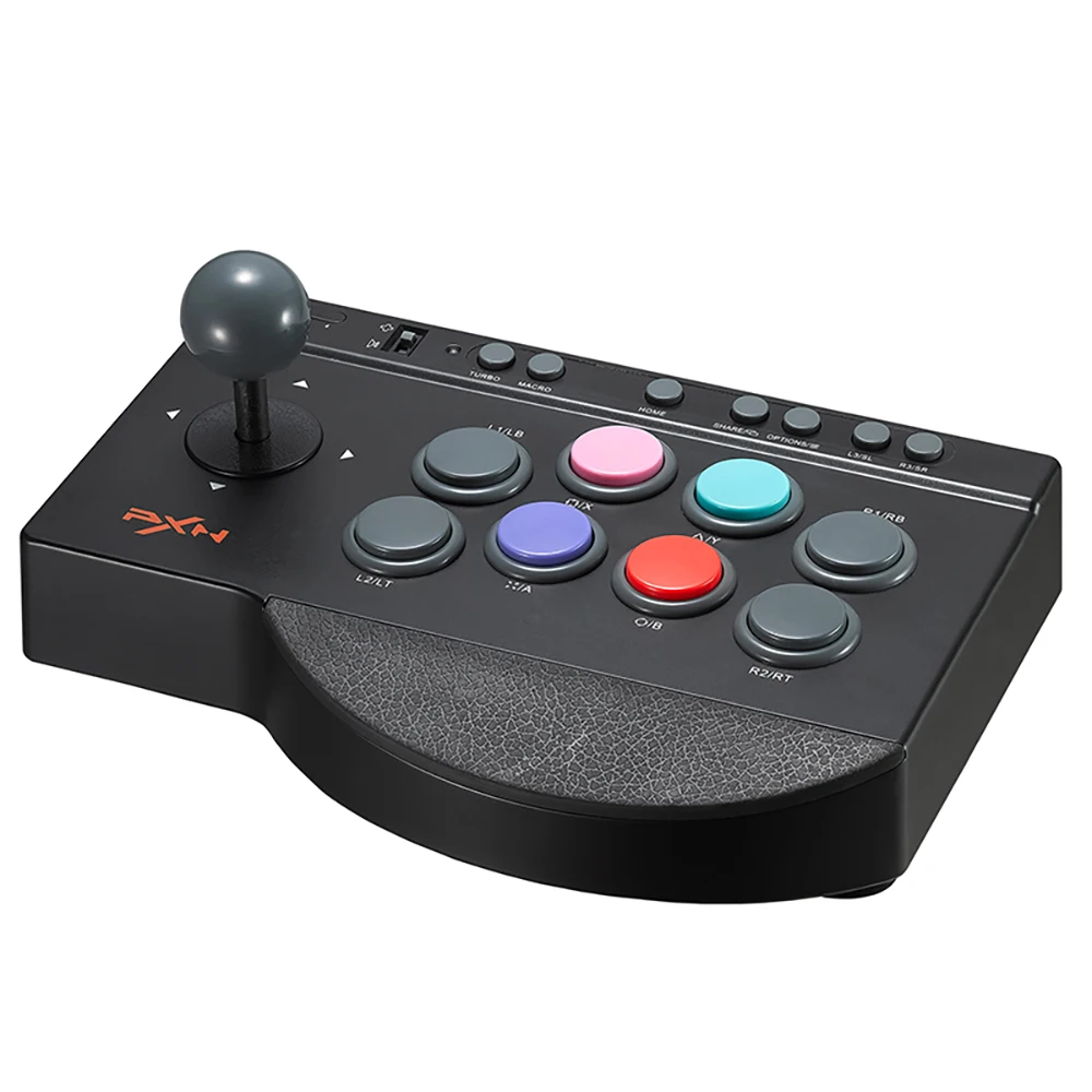 

PXN 0082 USB Game Arcade Controller Street Fighter For Android PC PS3 PS4 X-one Switch Joystick Stick, Black