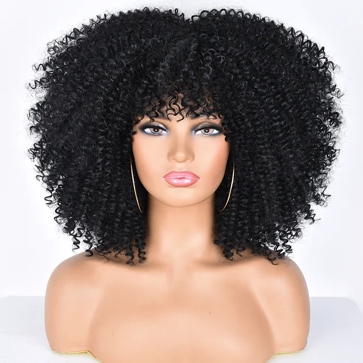 Wholesale customizable 12 natural hair colors Afro kinky short synthetic hair wigs for black women
Wholesale customizable 12 natural hair colors Afro kinky short synthetic hair wigs for black women