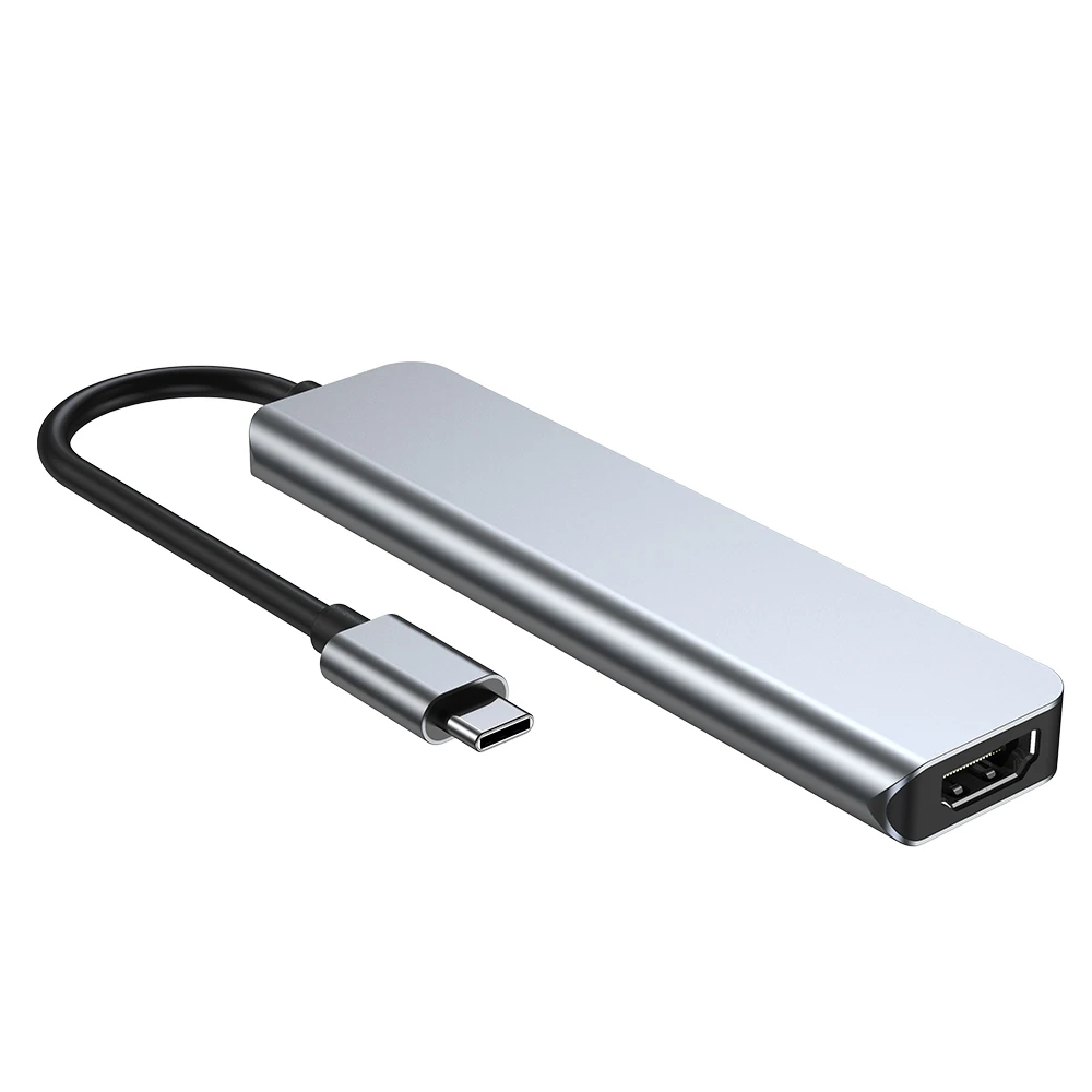 CYKE New 6 In 1 Usb C Hub SD And TF Card Reader Usb 3.0 Multi Function HD-MI Type C Hub Data Adapter 4k Video Output CY069
CYKE New 6 In 1 Usb C Hub SD And TF Card Reader Usb 3.0 Multi Function HD-MI Type C Hub Data Adapter 4k Video Output CY069