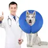 Inflatable Cone Collar For Dogs Cats Adjustable Soft Comfortable Pet Recovery Collar After Surgery Protective Pets E Collar
