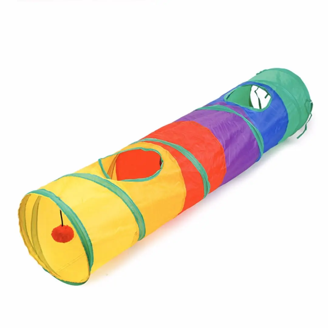 Pet Products Black Cat Toy Cat Sound Paper Tunnel can be Stored and Folded Puzzle Cat Toys Rainbow pattern
Pet Products Black Cat Toy Cat Sound Paper Tunnel can be Stored and Folded Puzzle Cat Toys Rainbow pattern