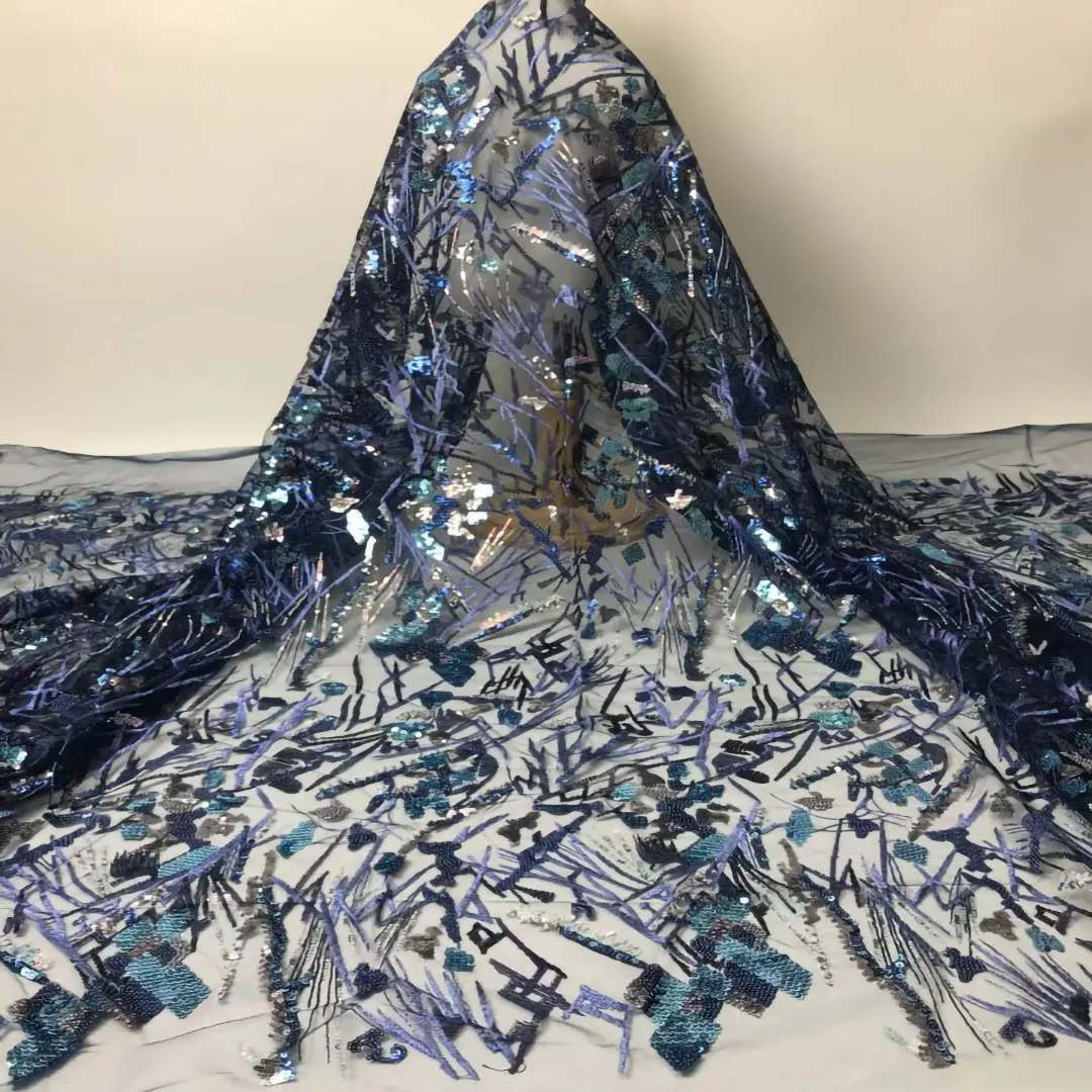 african sequin embroidery blue tulle lace fabric wedding lace fabric, As image
african sequin embroidery blue tulle lace fabric wedding lace fabric, As image