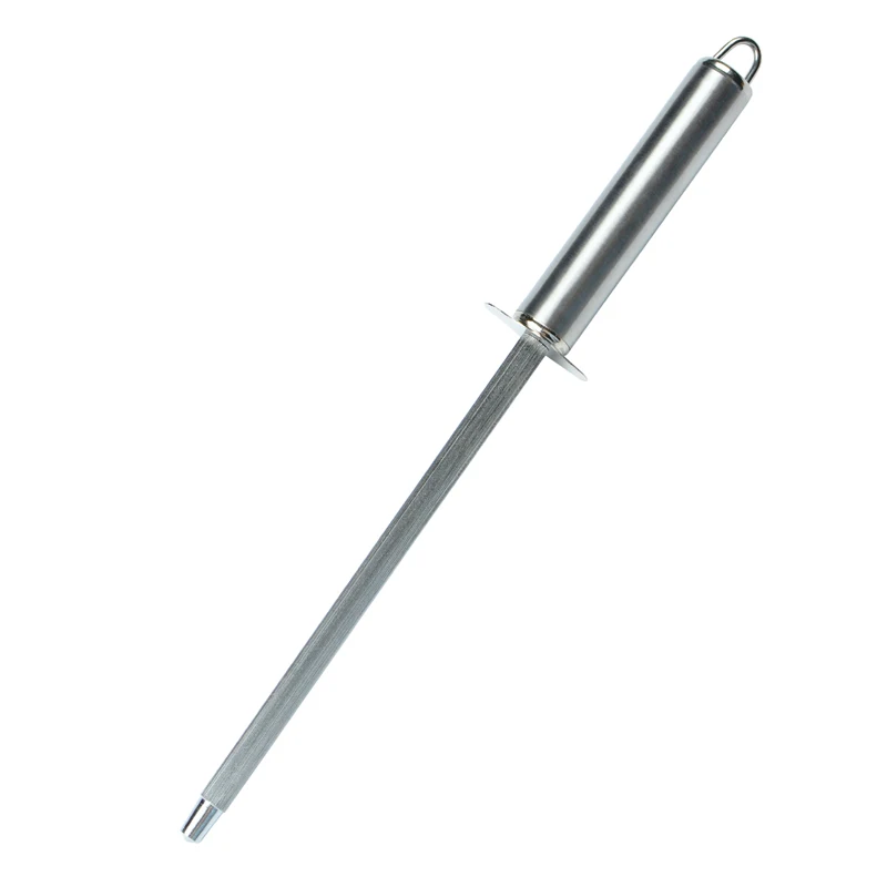 Durable kitchen knives 7.5 inch full stainless steel sharpening stick knife sharpener rod
Durable kitchen knives 7.5 inch full stainless steel sharpening stick knife sharpener rod