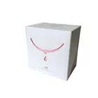 foldable perfume pink gift wig white box packaging custom cardboard