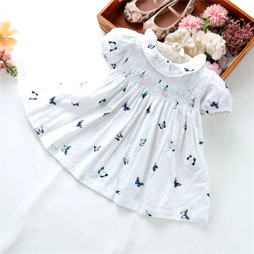 C5255 summer WHITE infant baby girls dresses smocked dress butterfly embroidery wholesale kids clothing children outfit
C5255 summer WHITE infant baby girls dresses smocked dress butterfly embroidery wholesale kids clothing children outfit