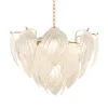 lichee shape chandeliers fruit appearance leaf shape glass pendant lamp for home decoration