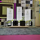 P 2.8 LED screen and light box trade show backdrop wall