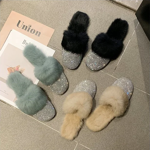 2022 Hot Sell Shiny Fur Slides Bling Rhinestone House Women Fluffy Slippers for Ladies Sandals, Black/khaki/green
2022 Hot Sell Shiny Fur Slides Bling Rhinestone House Women Fluffy Slippers for Ladies Sandals, Black/khaki/green