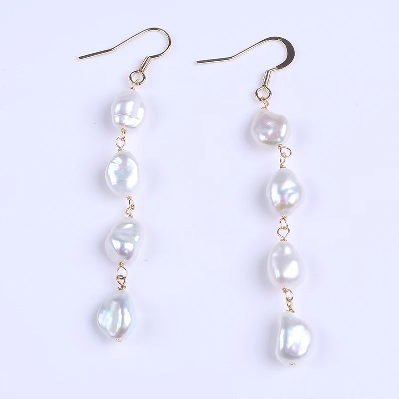Fashion trendy design charm natural freshwater pearl elegant earrings for women, Natural white
Fashion trendy design charm natural freshwater pearl elegant earrings for women, Natural white