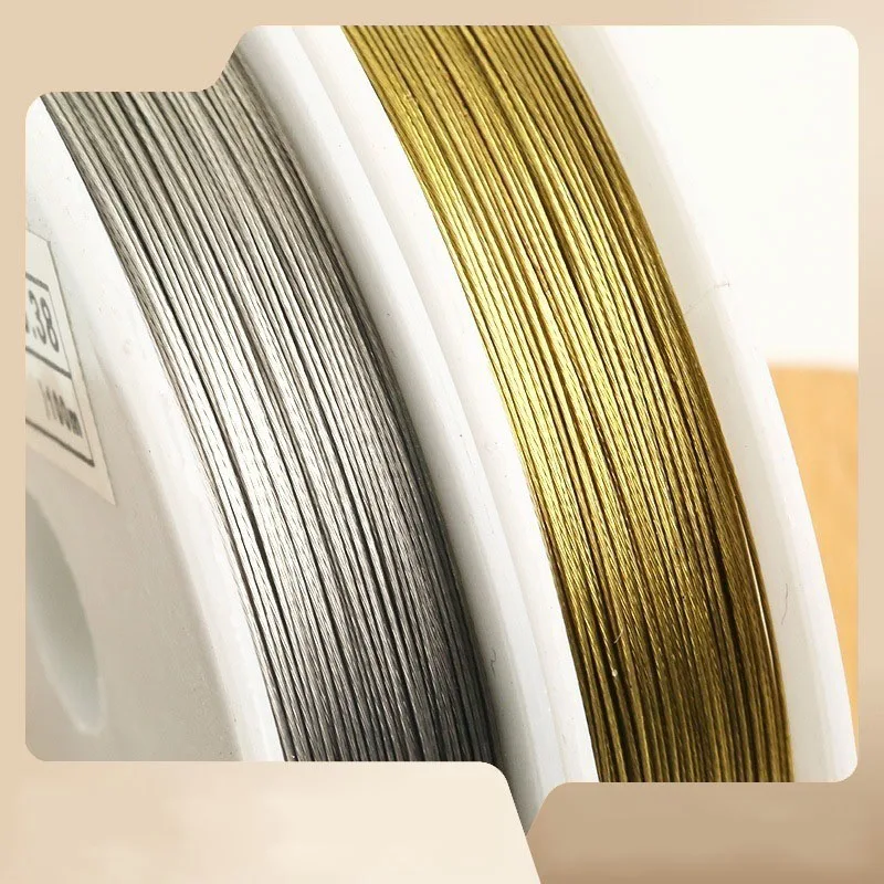 Jewelry making good steel cord with plastic cover for DIY jewelry making thickness one roll 90 meters0.3-0.8 mm thickness
Jewelry making good steel cord with plastic cover for DIY jewelry making thickness one roll 90 meters0.3-0.8 mm thickness