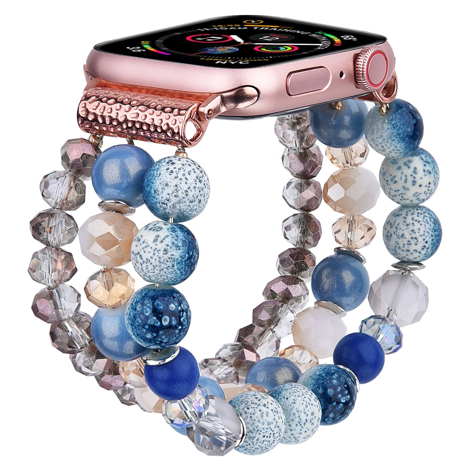 Women Fashion Charm Bracelet for Apple Watch Band Beads Elastic Luxury Pearl Replacement Strap for iWatch Series 5 4 38mm/40mm, Diverse
Women Fashion Charm Bracelet for Apple Watch Band Beads Elastic Luxury Pearl Replacement Strap for iWatch Series 5 4 38mm/40mm, Diverse