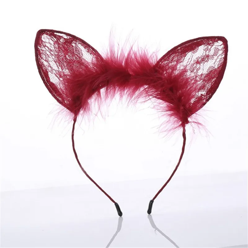Wholesale Sexy Feather Lace Cat Ears Girls Headwear Design Hair Accessories Hairband for Women Party
Wholesale Sexy Feather Lace Cat Ears Girls Headwear Design Hair Accessories Hairband for Women Party
